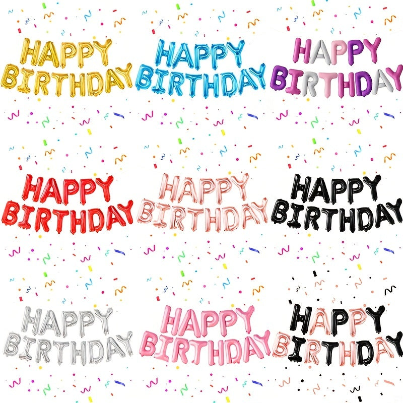 13-Piece Happy Birthday Letter Kit for Party Decorations 16-Inch