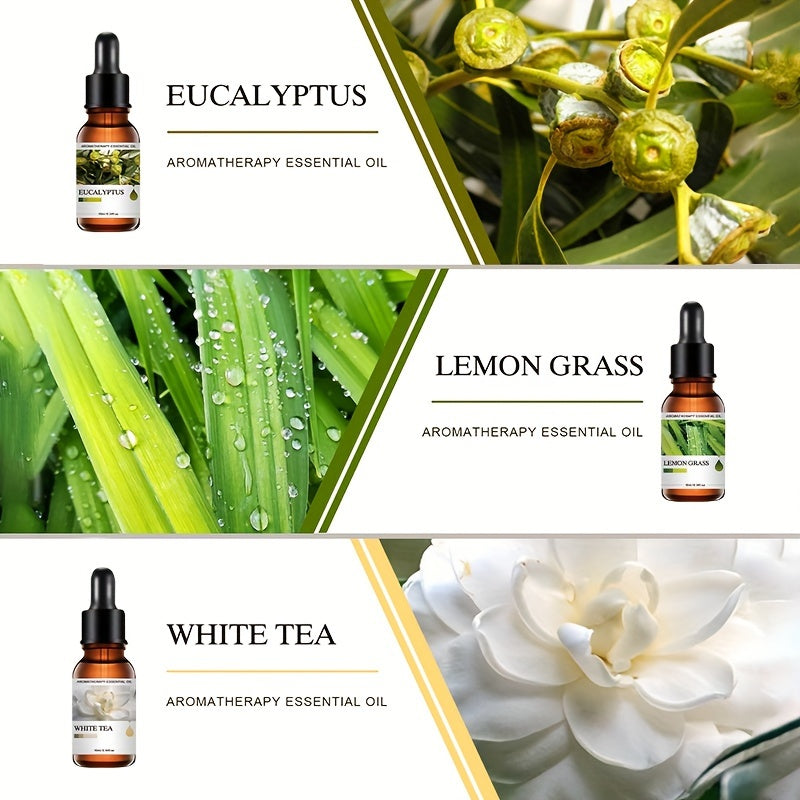 5 ta shisha aromaterapiya asosiy yog'i uchun diffuzorlar, shamlar uchun to'ldirish suyuqligi