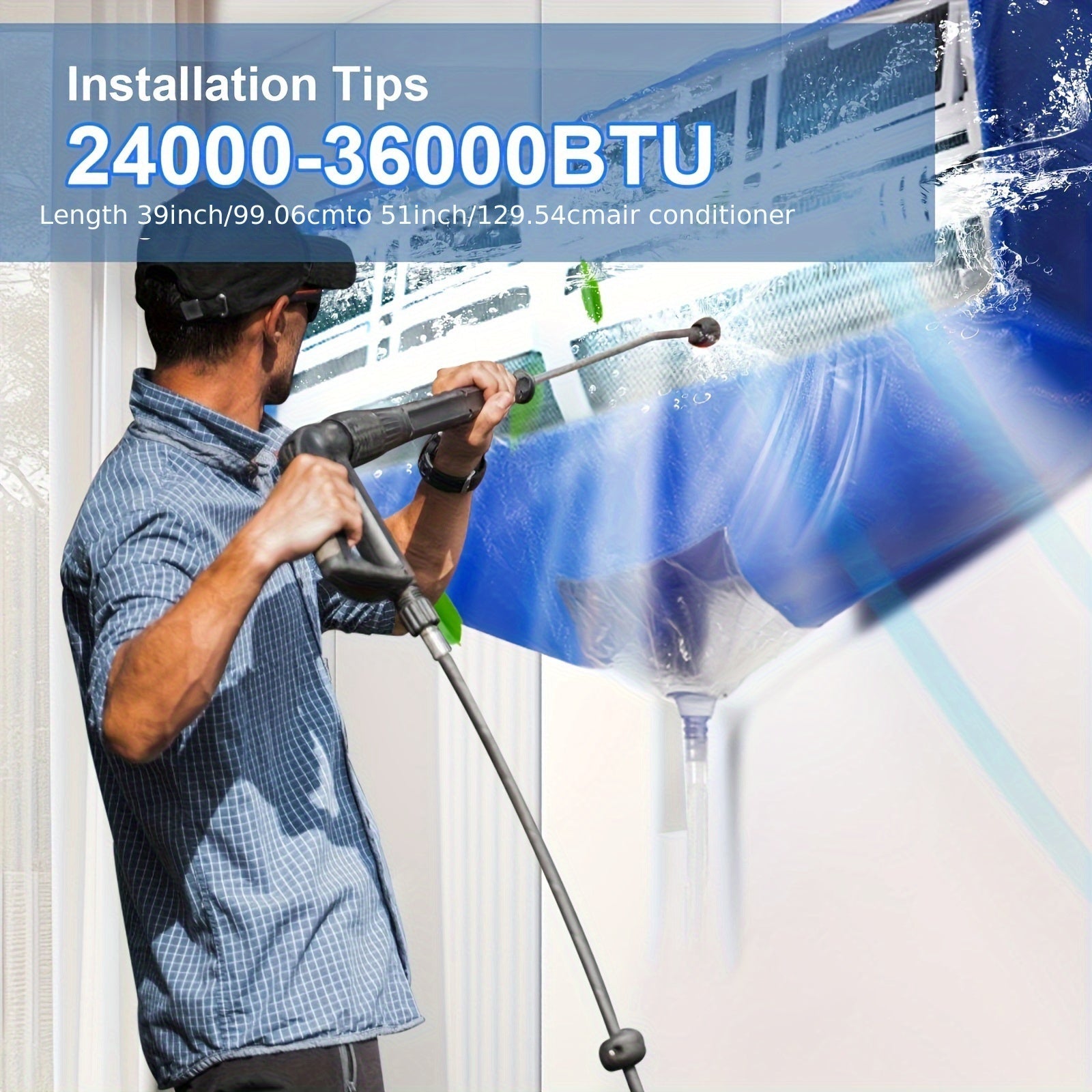 Set Of Four Air Conditioner Cleaning Tools 95cm And 130cm With Dust Remover