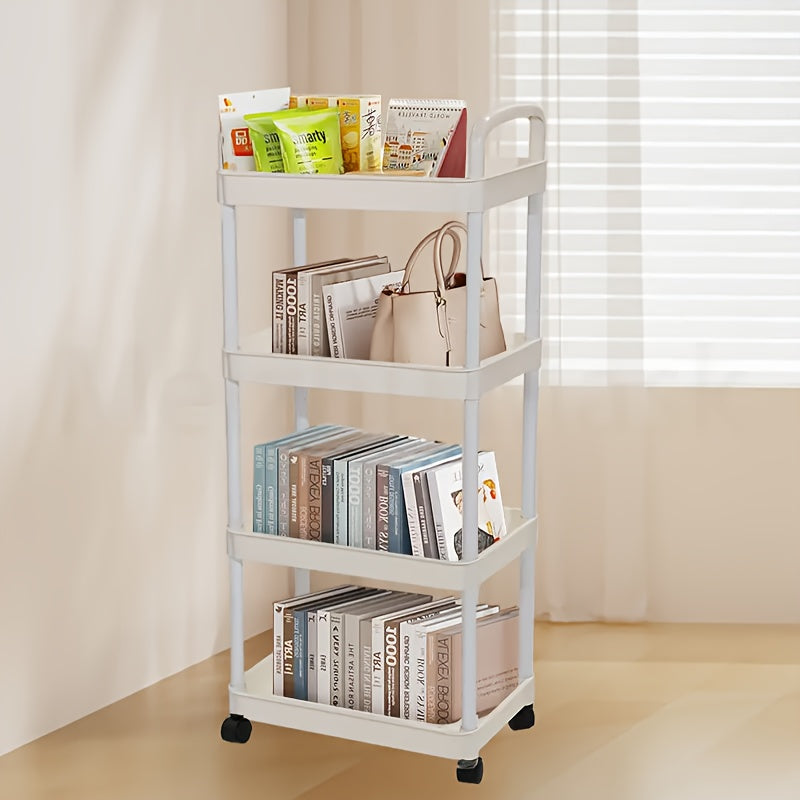 Rolling Storage Cart with Wheels for Kitchen Bathroom Living Room Organization
