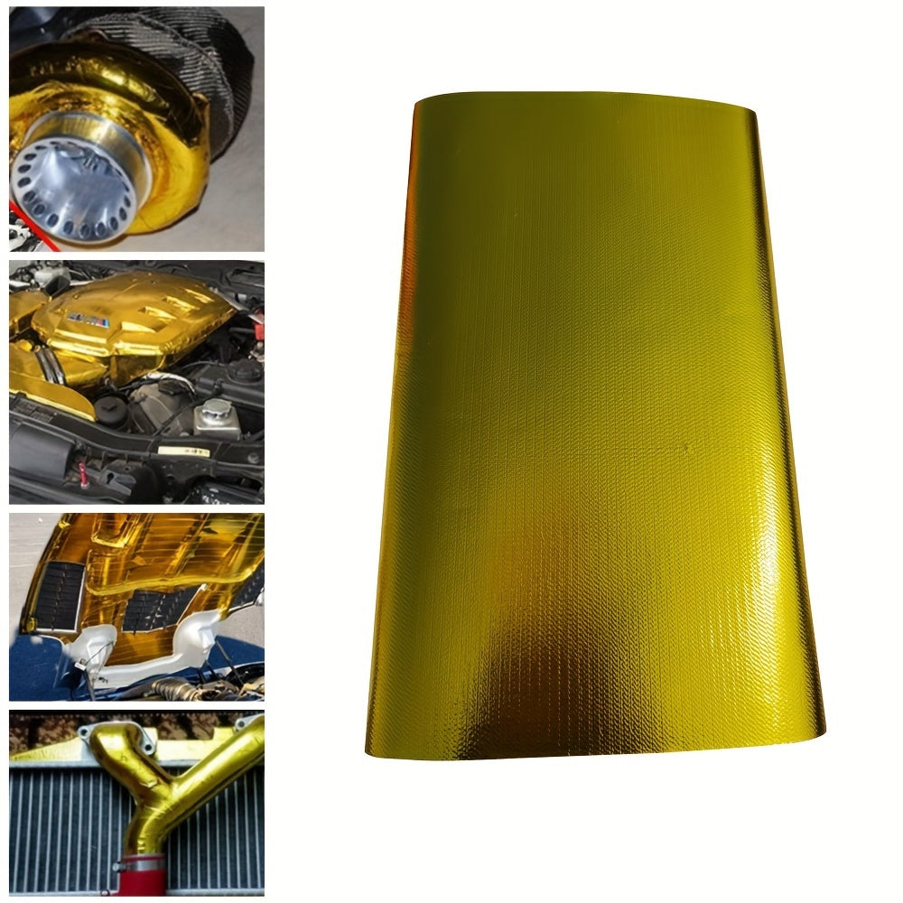 Heat Shield Wrap Self-Adhesive Thermal Insulation for Automotive Heat Resistant Golden Fiberglass
