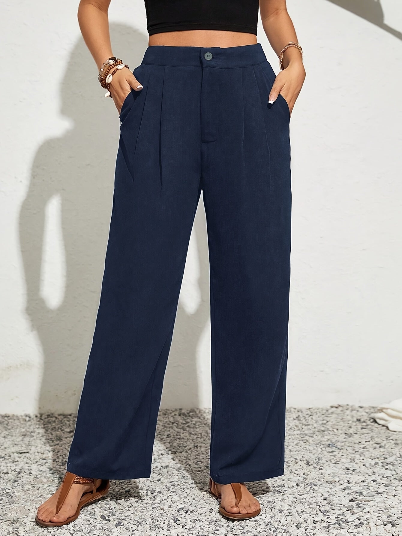 Katta o'lchamdagi ayollar uchun oddiy rangli kostyum shimlar, bahor, yoz, kuz uchun