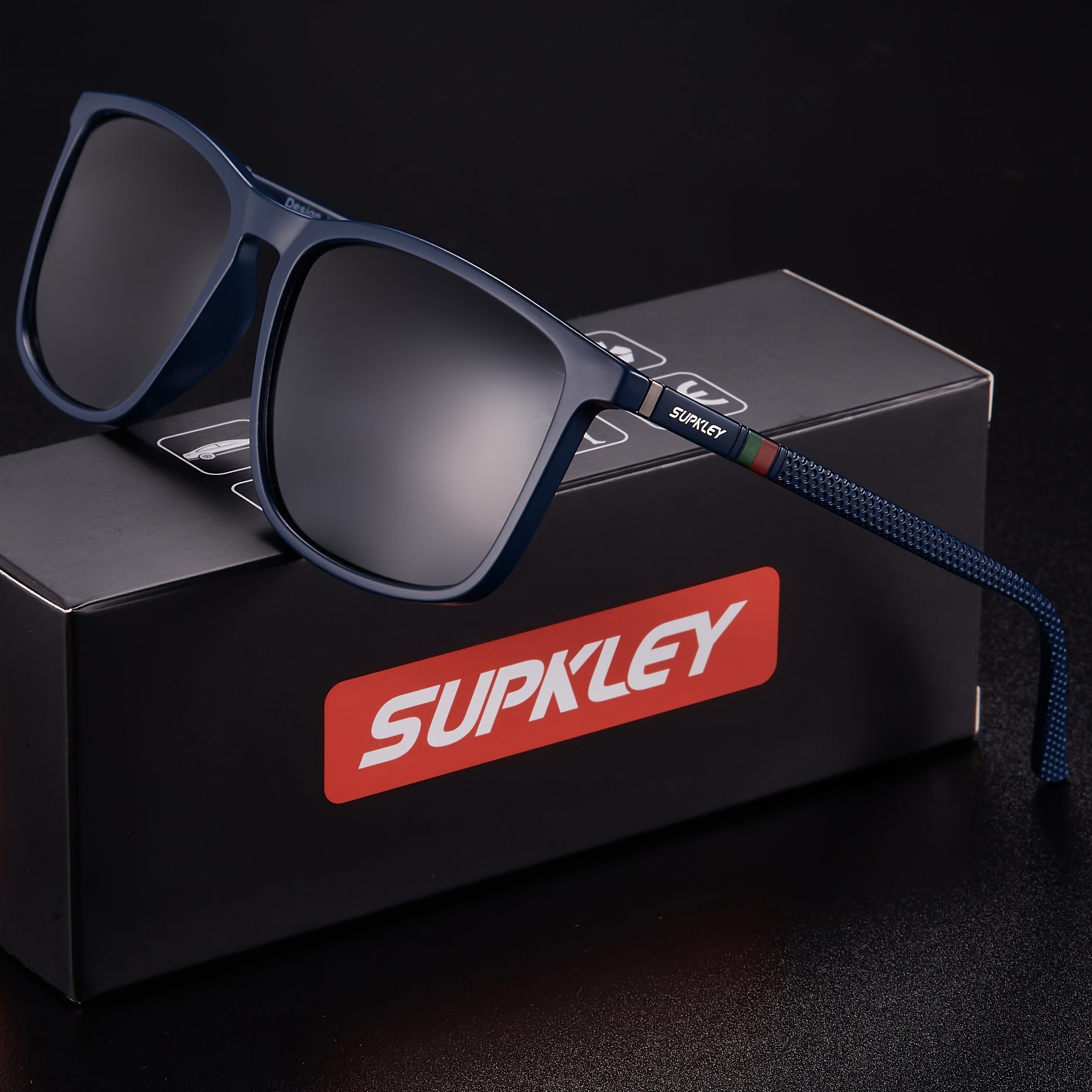 Large Square Polarized UV400 Sunglasses for Men and Women for Outdoor Travel and Driving