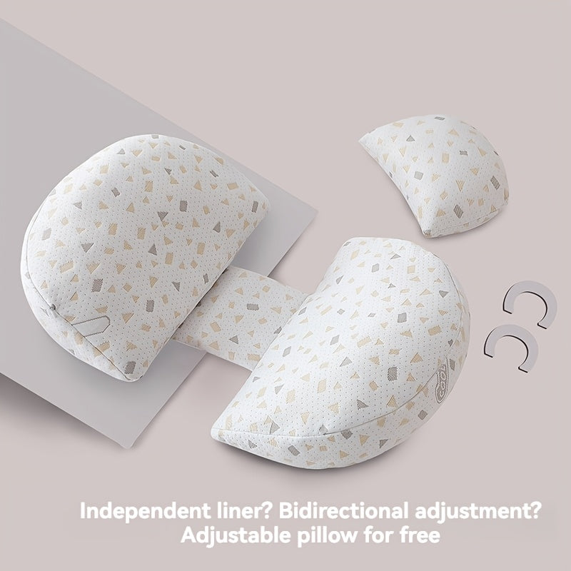 Soft Polyester Pregnancy Pillow 2-Pack with Adjustable Support and Removable Cover