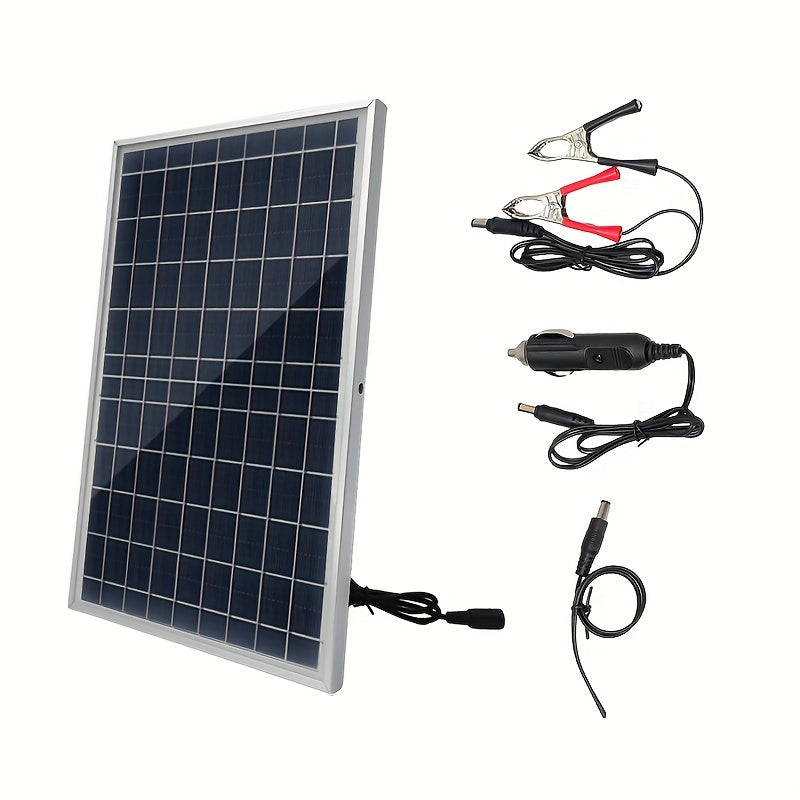 Portable Solar Charger Kit with 18V DC Interface and 60A/80A/100A Controller for Camping Hiking Vehicles Boats