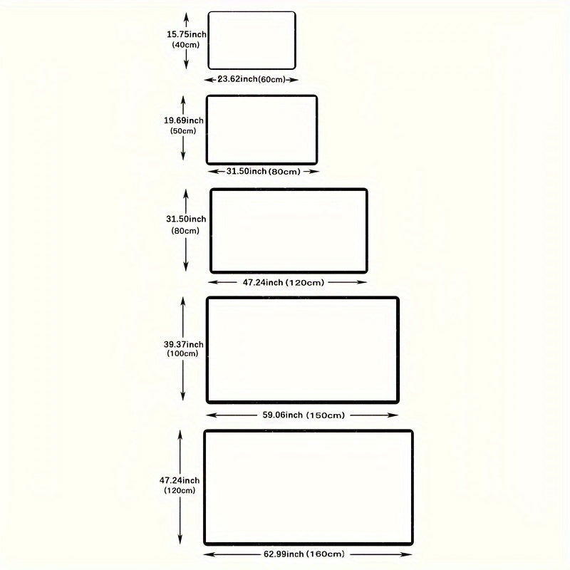 Luxury Flannel Memory Foam Bath Mat Black and White Non-Slip Washable Rug