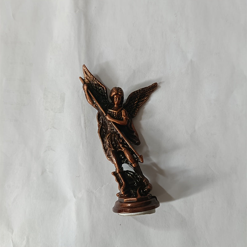 Zinc Alloy Saint Michael Archangel Figurine for Home Decor Tabletop Display