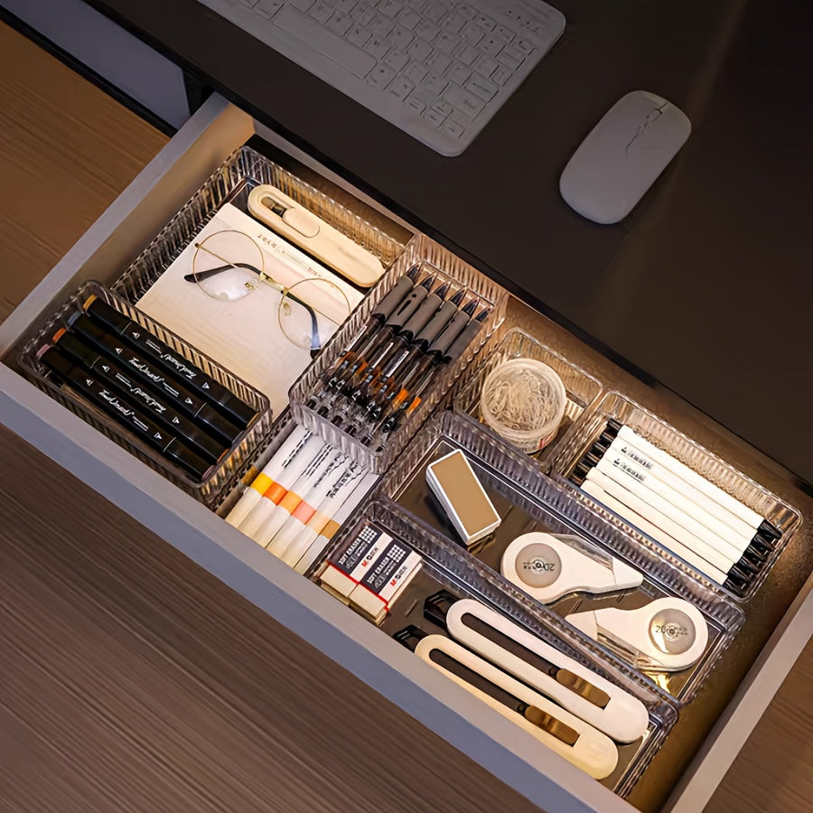 Acrylic Drawer Organizer Set 3 or 6 Pieces Transparent Cosmetic and Skincare Storage