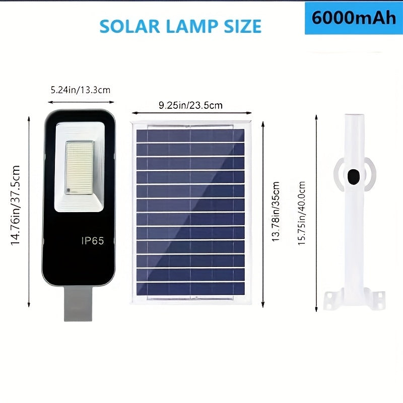 Solar Solar Street Light Wall Light with Remote Control 6000mAh Battery 252 LEDs Outdoor Garden Driveway