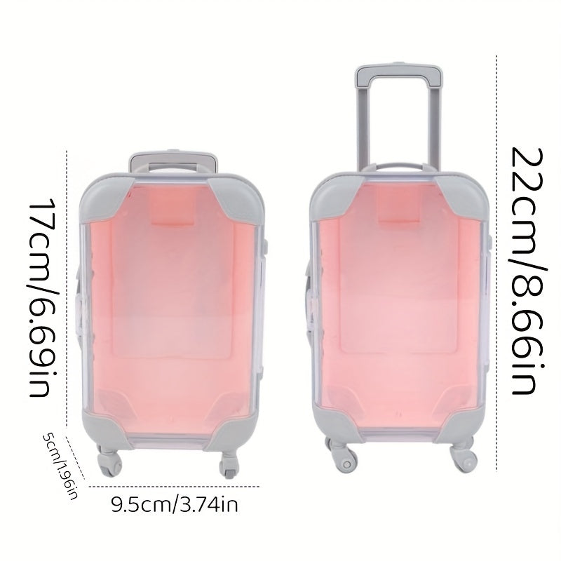 Мини-ящик для украшений на колесиках с большой вместимостью для безделушек и косметики