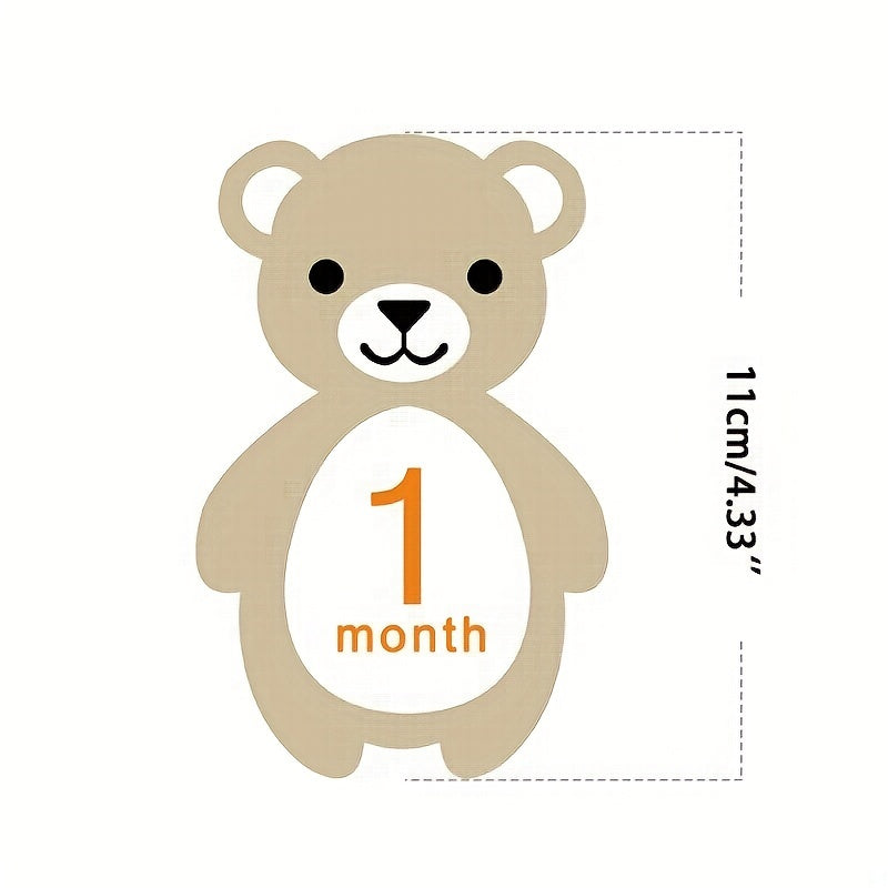 Set of 12 Monthly Milestone Cards for Baby Growth Photography Props