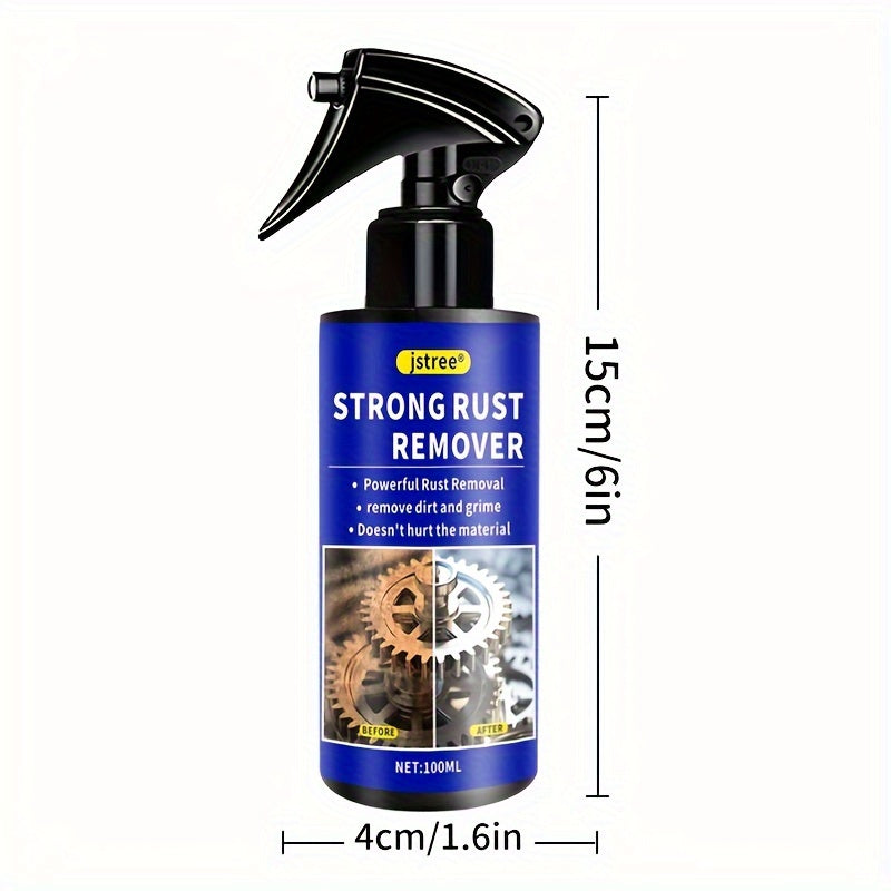 Rust Remover Spray for Cars 3.38oz Multi-Purpose Iron and Powder Cleaner