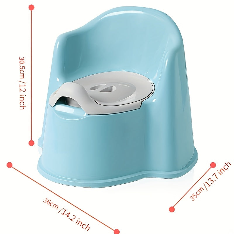 Potty Training Toilet for Boys and Girls with Lid, Easy to Clean, Durable PP Material, Blue Pink or Cartoon Design