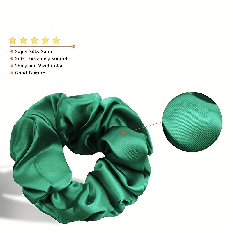 Silk Satin Soch Scrunchies Paketi 60 50 20 18 10 ta, ayollar va o‘smirlar uchun