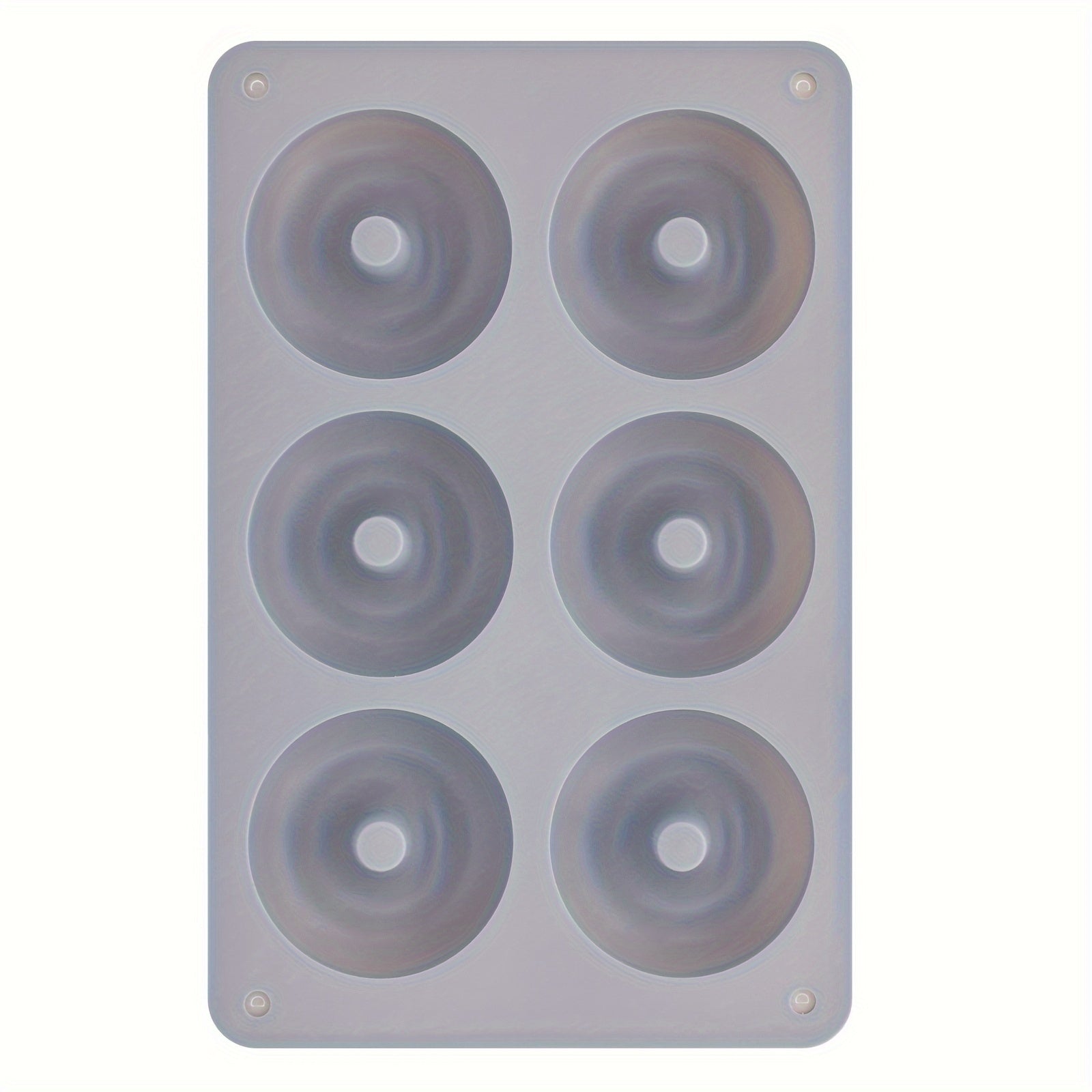 Silicone Donut Mold 6-Cavity Baking Cake Pudding Jelly Chocolate Soap Resin