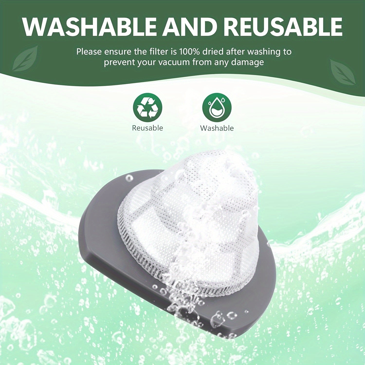 Replacement Vacuum Filter for Stick Lightweight Bagless Vacuum 4 Pack