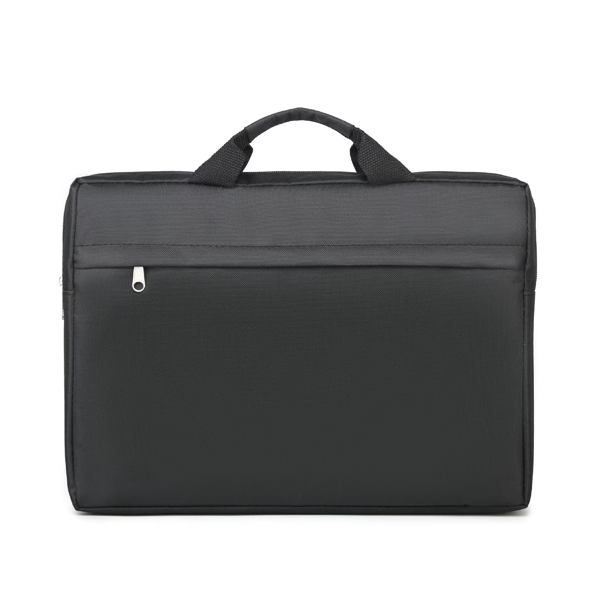 Black Polyester Laptop Tote Bag for Work Shopping and Gifts