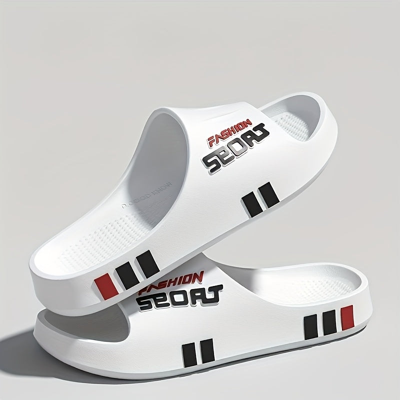 Beige Unisex Ergonomic Slide Sandals Cushioned Non-Slip Indoor Outdoor