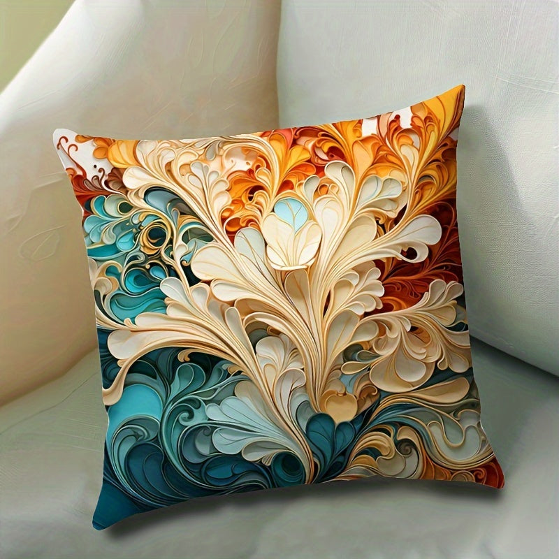 French Style Pearl Flower Reversible Throw Pillowcase 44.96x44.96cm Living Room Decor