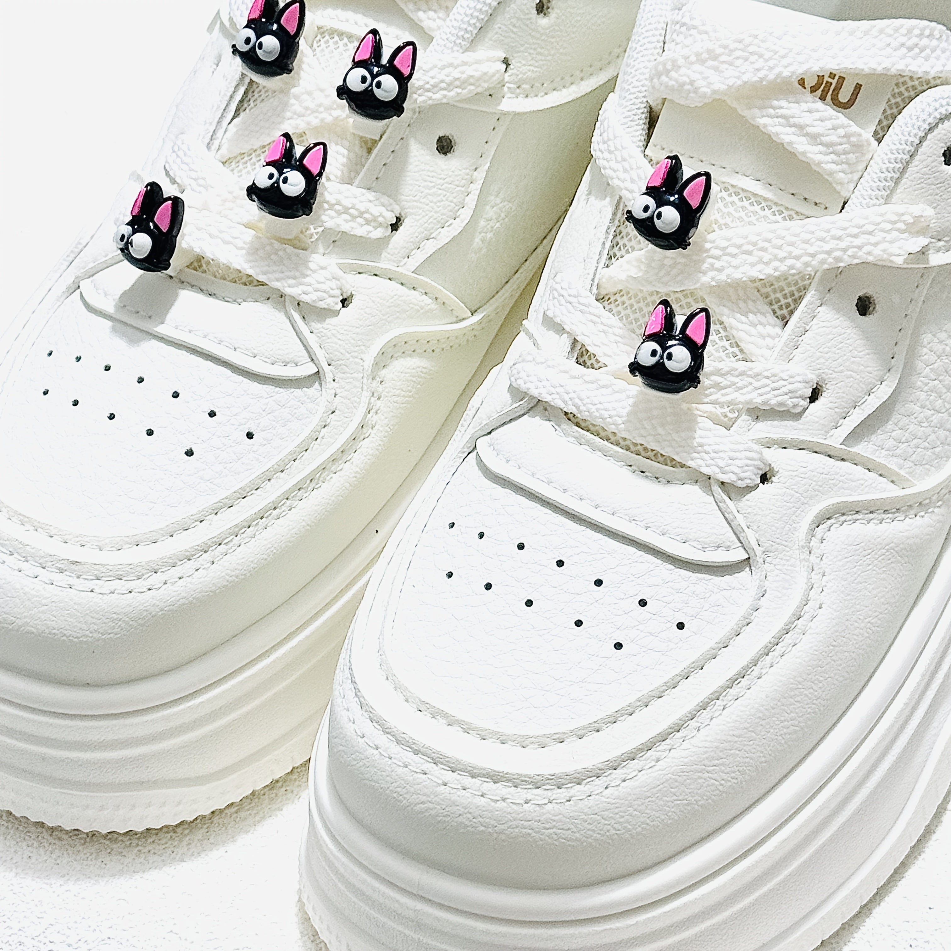 6 Pcs Black Cat Shoe Clips Cartoon Animal Lace Charms Shoe Decorations