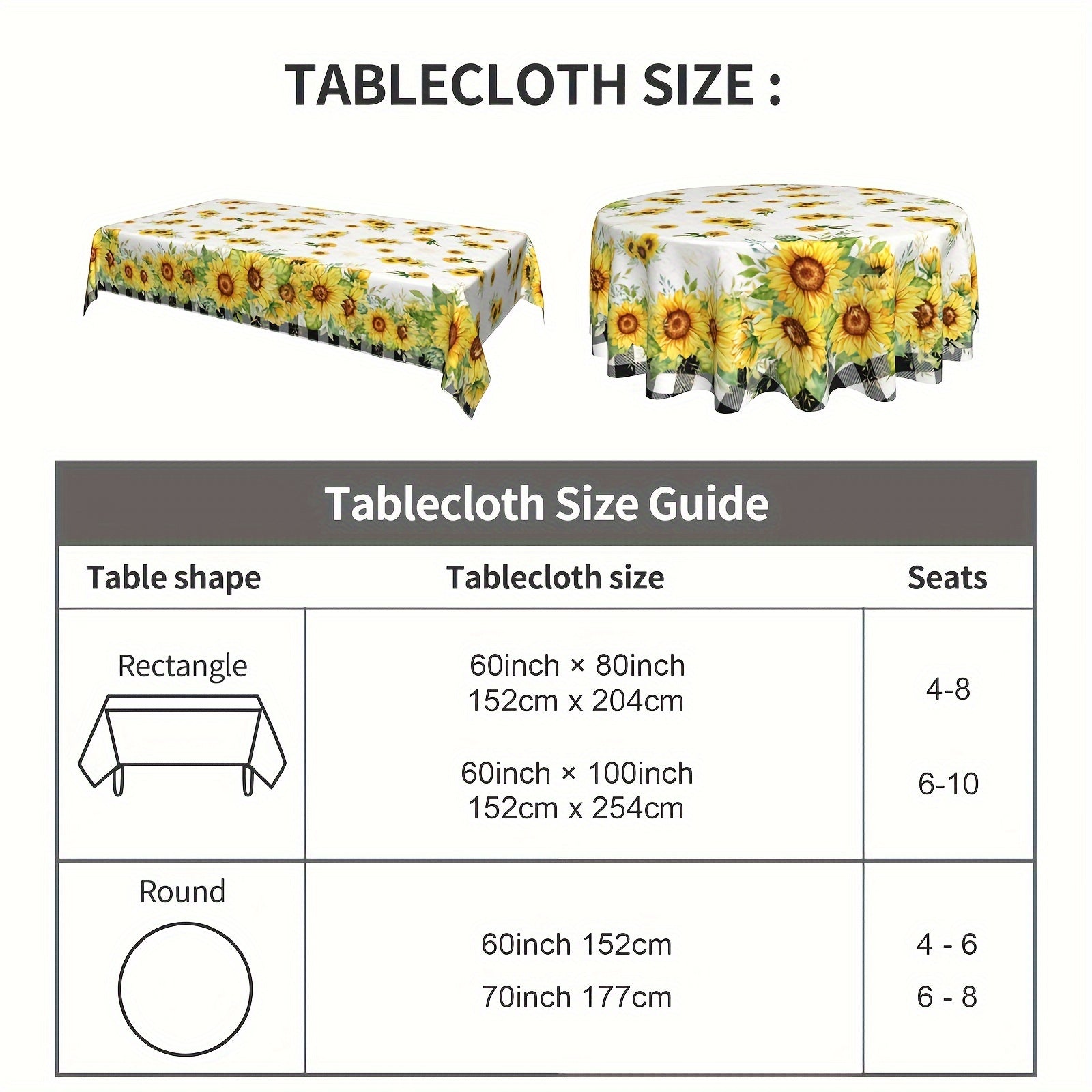 Durable Summer Tablecloth for Home Dining, Stain and Wrinkle Resistant