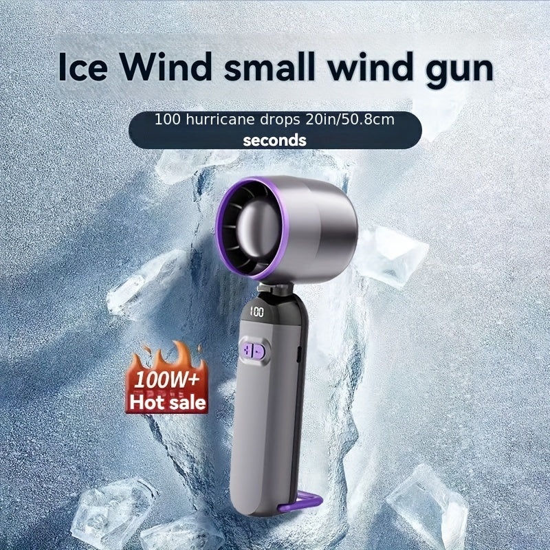 Portable Handheld Fan Rechargeable USB Small Fan with Strong Wind and 1200mAh Battery