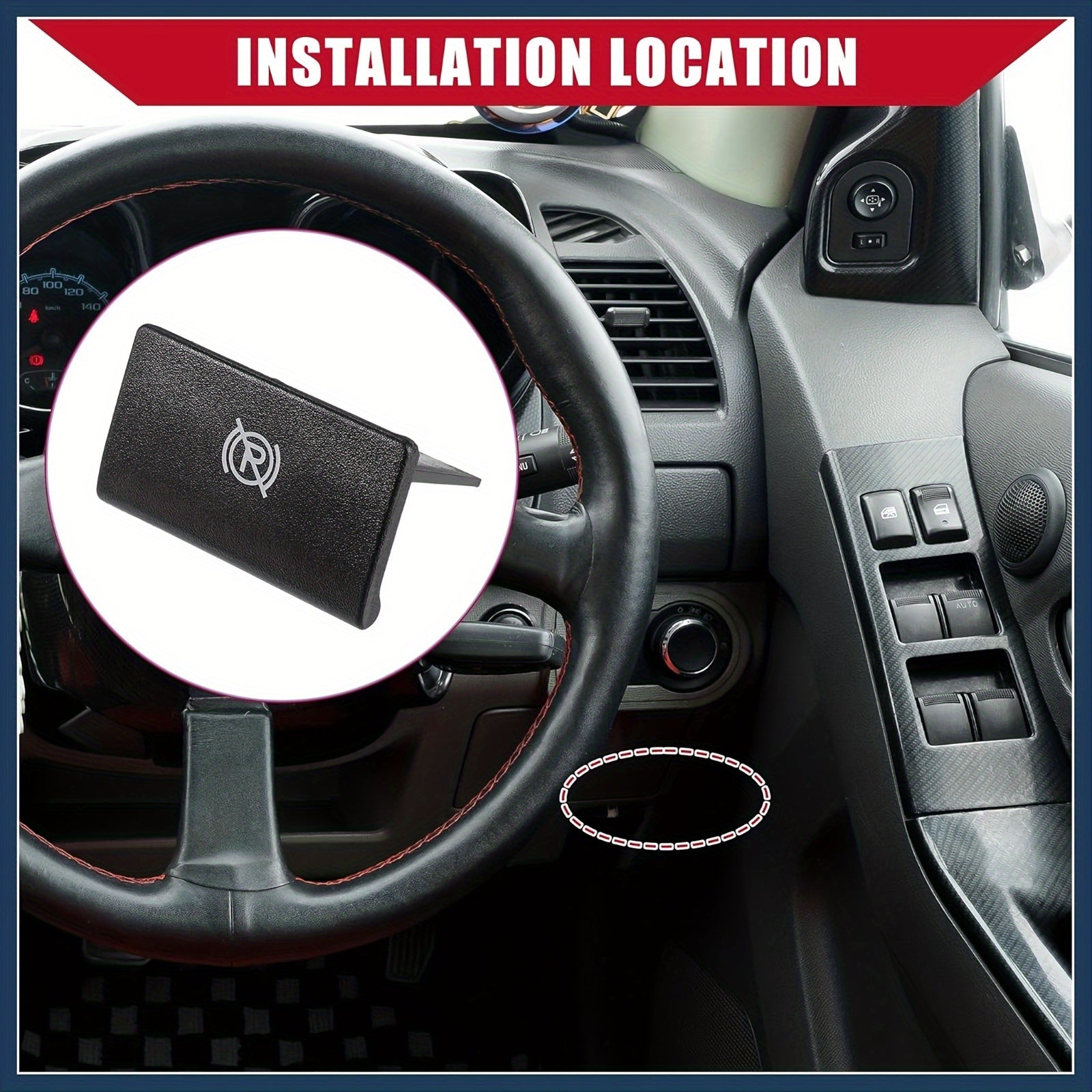 Universal qora ABS park brake chiqarish tutqichi avtomobillar uchun