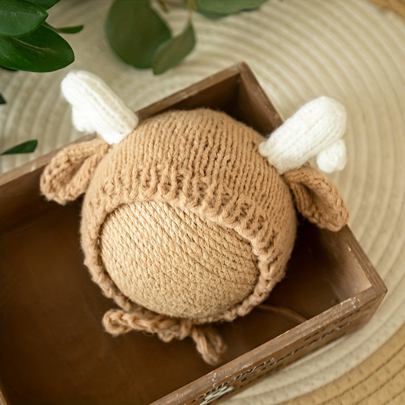 Baby Crochet Hat and Outfit Set for Newborns with Deer Design and Soft Acrylic