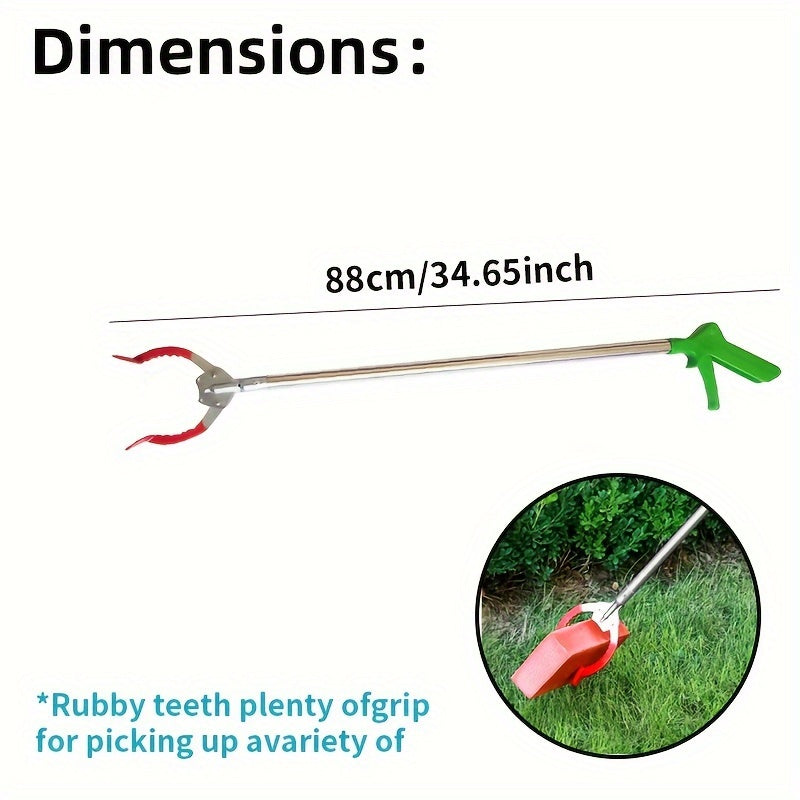 Yengil og'irlikdagi axlat yig'ish vositasi, qariyalar uchun EasyGrip dizayni bilan. Samarali axlat yig'ish uchun metall va plastik materiallar kombinatsiyasidan tayyorlangan. Axlatni osonlik bilan yig'ishga va atrof-muhitni toza saqlashga yordam beradi.