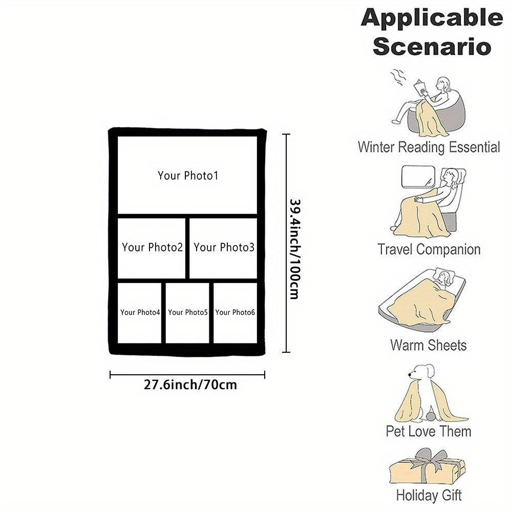 Custom Photo Blanket Soft Flannel Throw Personalized Gift for Home and Travel