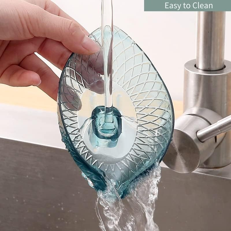 Oval Plastic Soap Dish with Drainage V-Shaped Design for Easy Cleaning