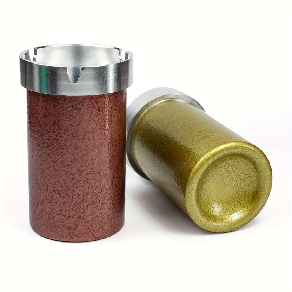 Unisex Aluminum Alloy Gold Ashtray Smoke Coupon Holder Durable