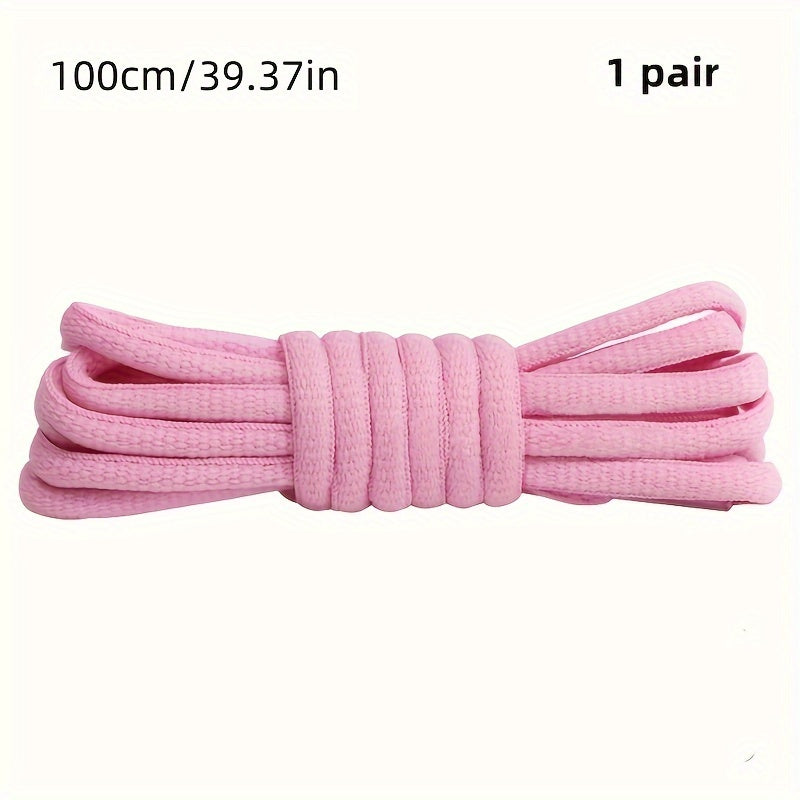 Unisex Classic Nylon Half Round Shoelaces for Sneakers 100cm-120cm
