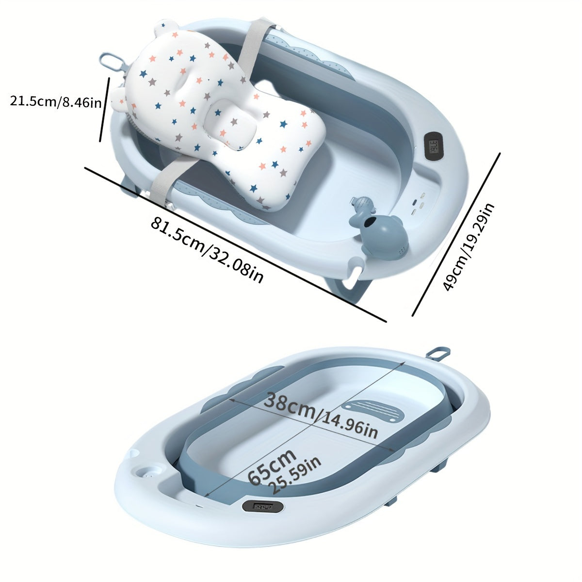 Baby Bathtub Foldable Cartoon Bathtub for Infants and Toddlers