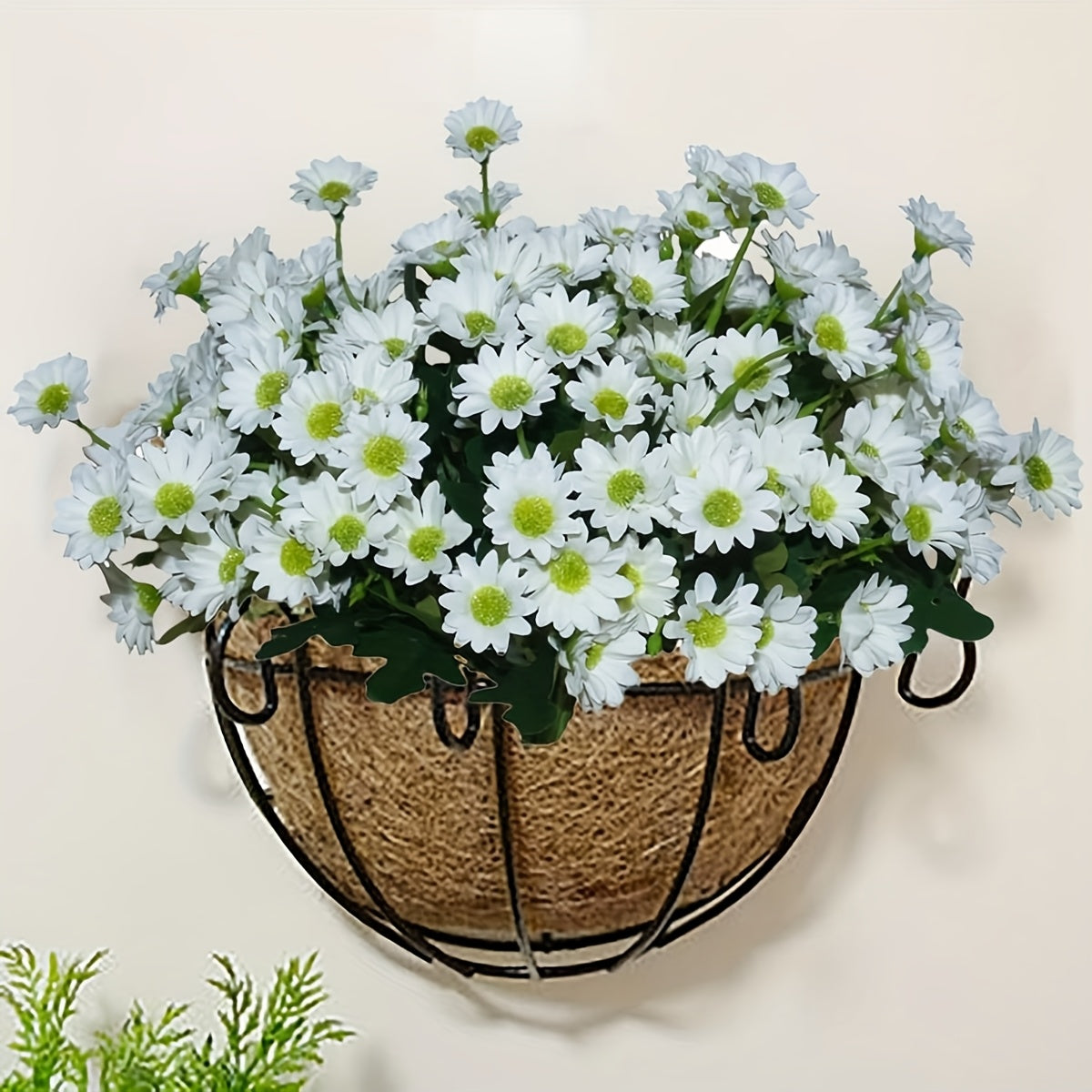 Artificial Plastic Daisy Flowers UV Resistant for Home Decor Tabletop Arrangements Spring Occasions