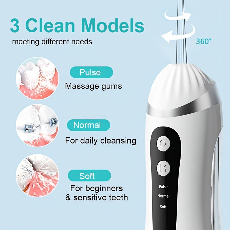 Unisex Cordless Water Flosser Portable Oral Irrigator 200ML, 3 Modes