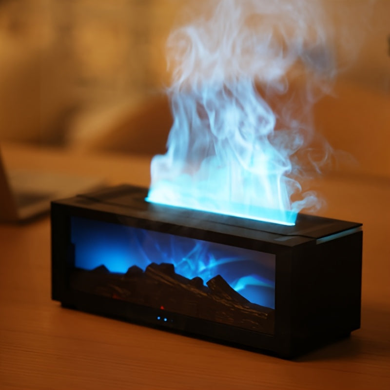 Flame-Inspired USB Humidifier with Remote Control Large Mist for Small Spaces