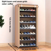 Multi-Layer Metal Shoe Rack, Dustproof, Space Saving Entryway Organization