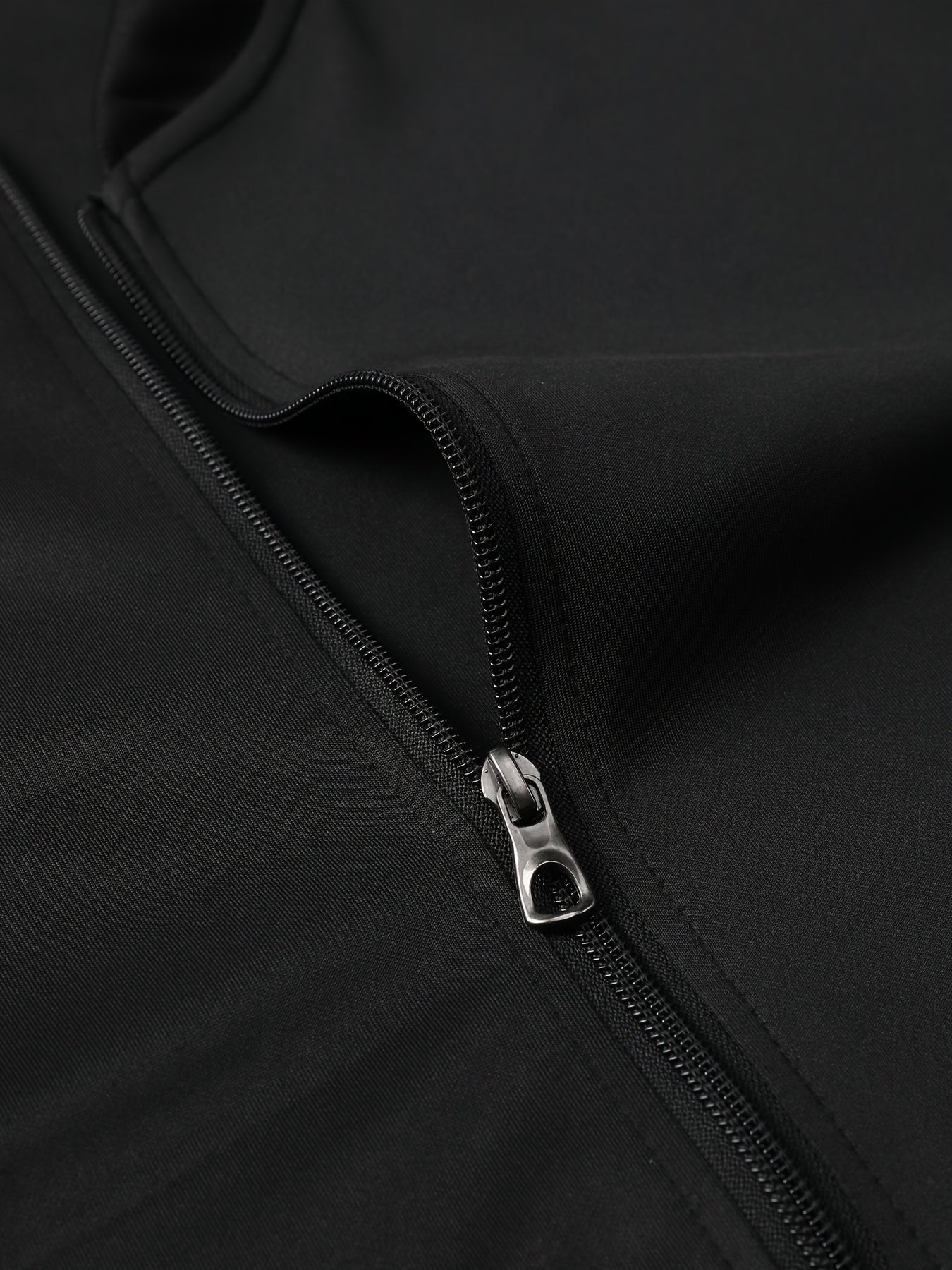 Men's Olive Green and Black Zip-Up Jacket and Sweatpants Set Polyester Casual Activewear