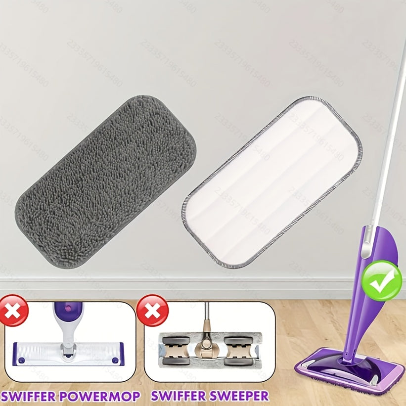 4 ta to'plam nam spray mopu ultra-nozik mikrofiber chenille tekis mop almashtirish matolari, ranglar farq qilishi mumkin.