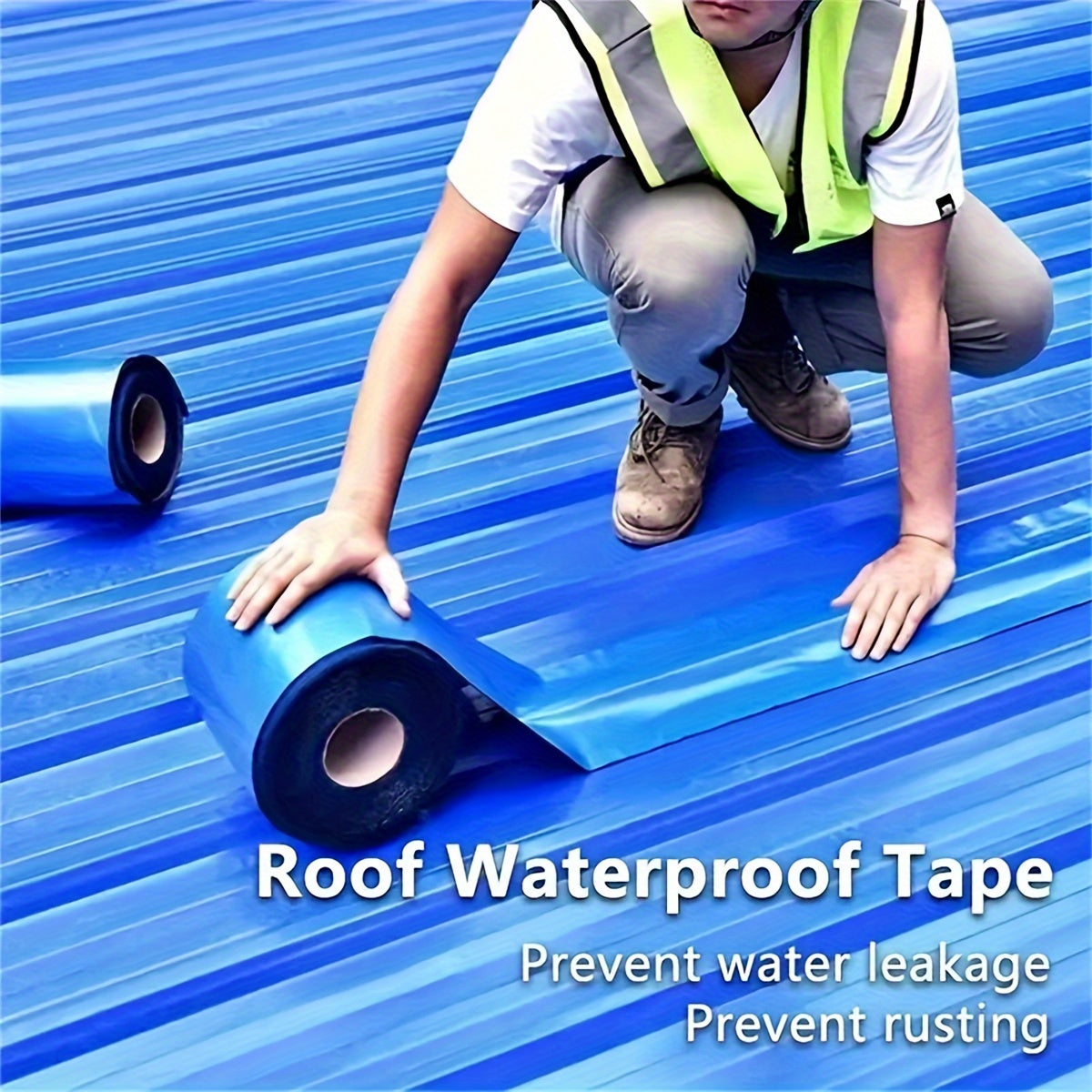 Waterproof Roofing Tape for Metal Roofs 20cm x 500cm Leak-Proof Sealant for Flat and Corrugated Roofs