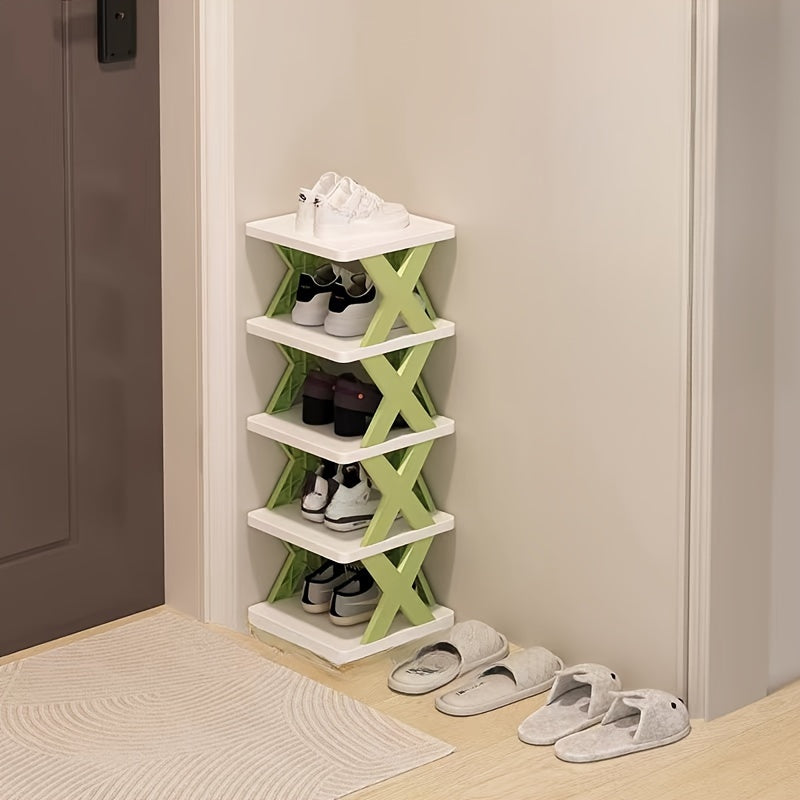 Folding Shoe Rack Space Saver Easy Assembly for Entryway Office Bathroom