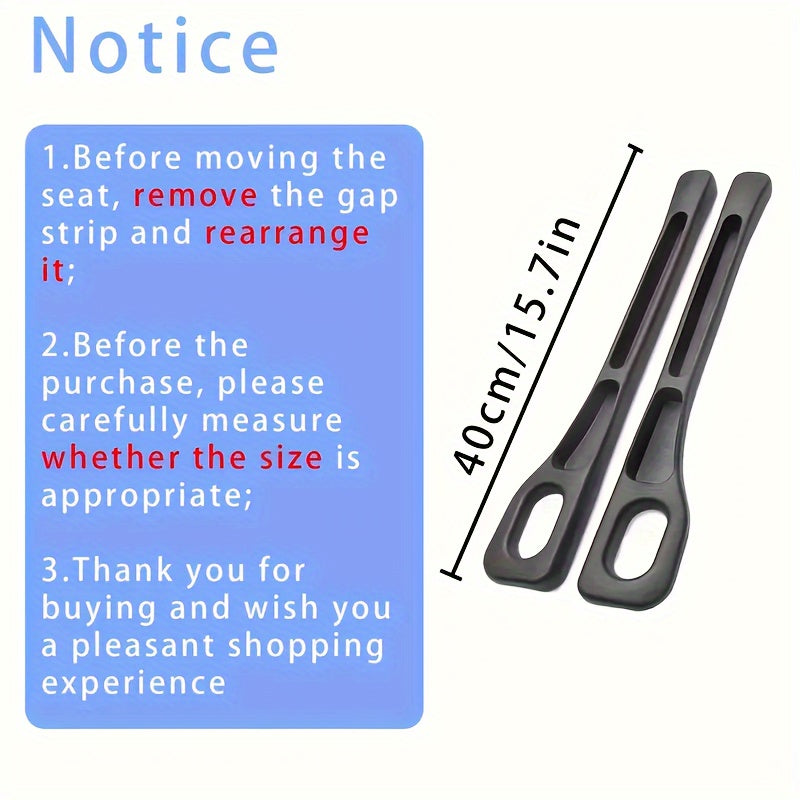 2-Pack PU Leather Seat Gap Filler Organizer Durable Car Storage Inserts