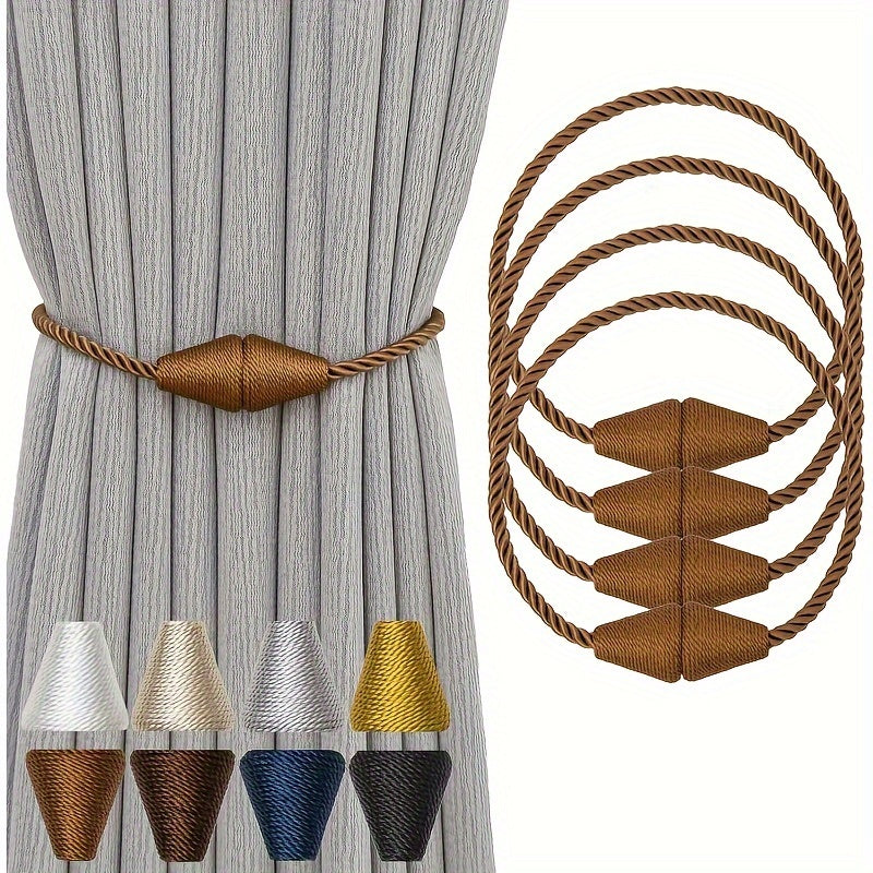 Set of 4 Magnetic Curtain Tiebacks for Outdoor and Home Decor Stylish Window Holdbacks