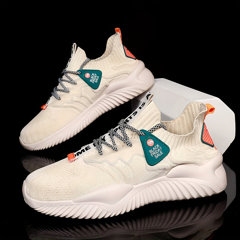 Barcha mavsumlar uchun nafas oladigan erkaklar yugurish poyabzallari, rangli blok dizayni va sirpanmas xususiyati bilan, ochiq havoda lager faoliyatlari uchun ideal.