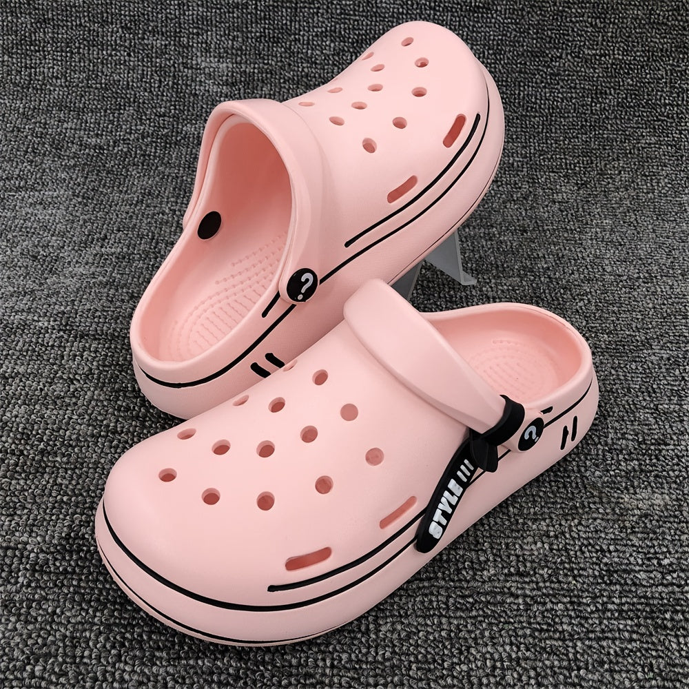 Women's Hollow Out Clogs Lightweight Breathable Solid Color Sandals