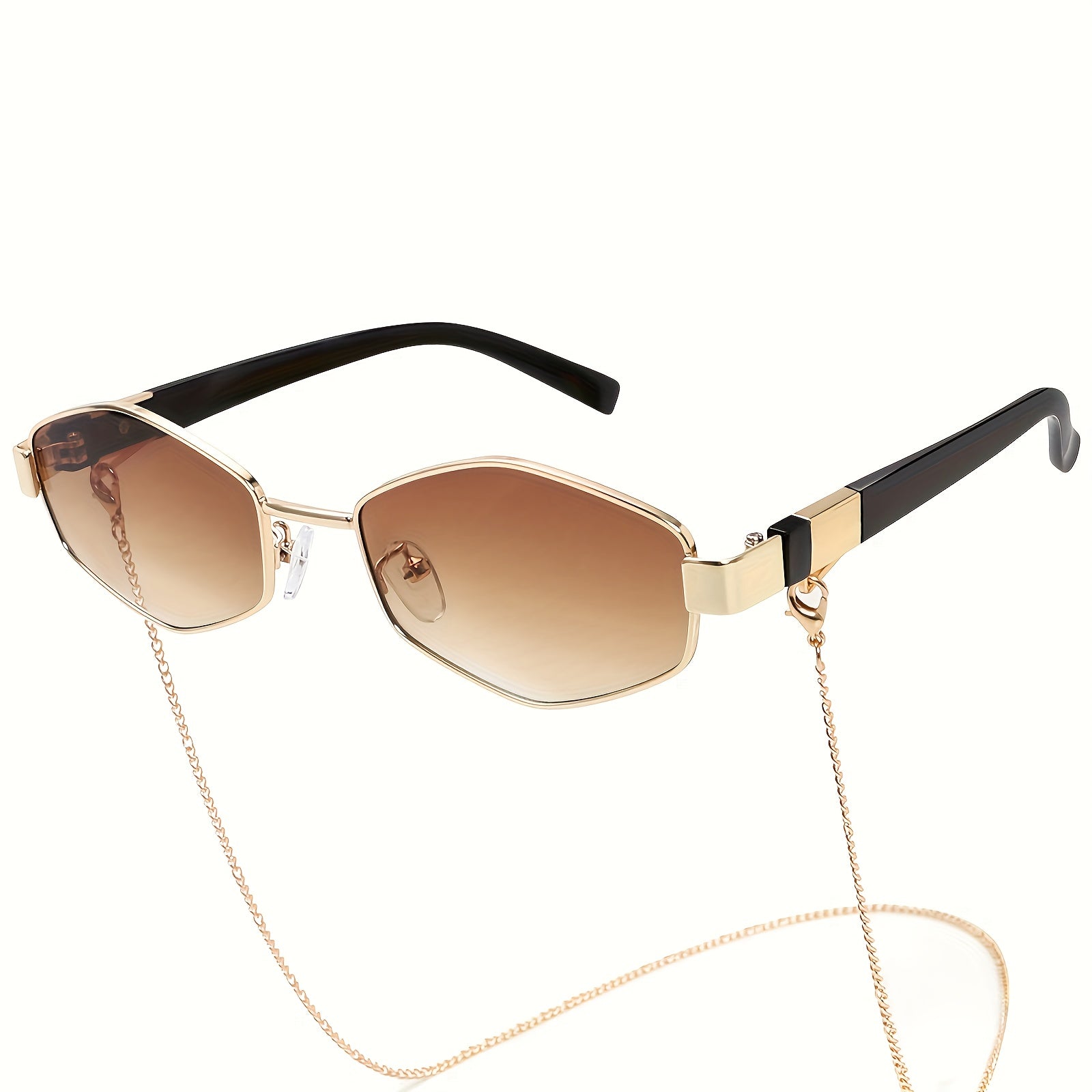 Sports Style Glasses with Anti-Reflective Lenses Durable PC Frame and Eyewear Chain