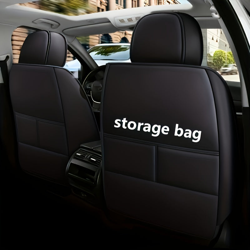 Universal Fit 5-Seats Faux Leather Car Seat Covers Waterproof Washable