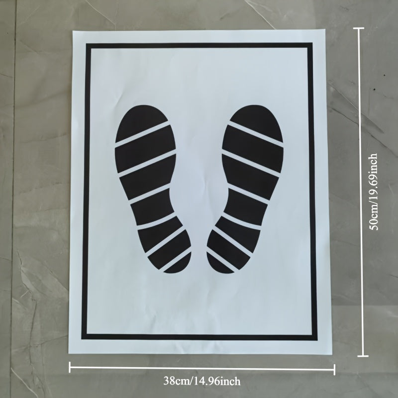 Disposable Car Foot Mats 50/100pcs Black Striped Paper Floor Protection