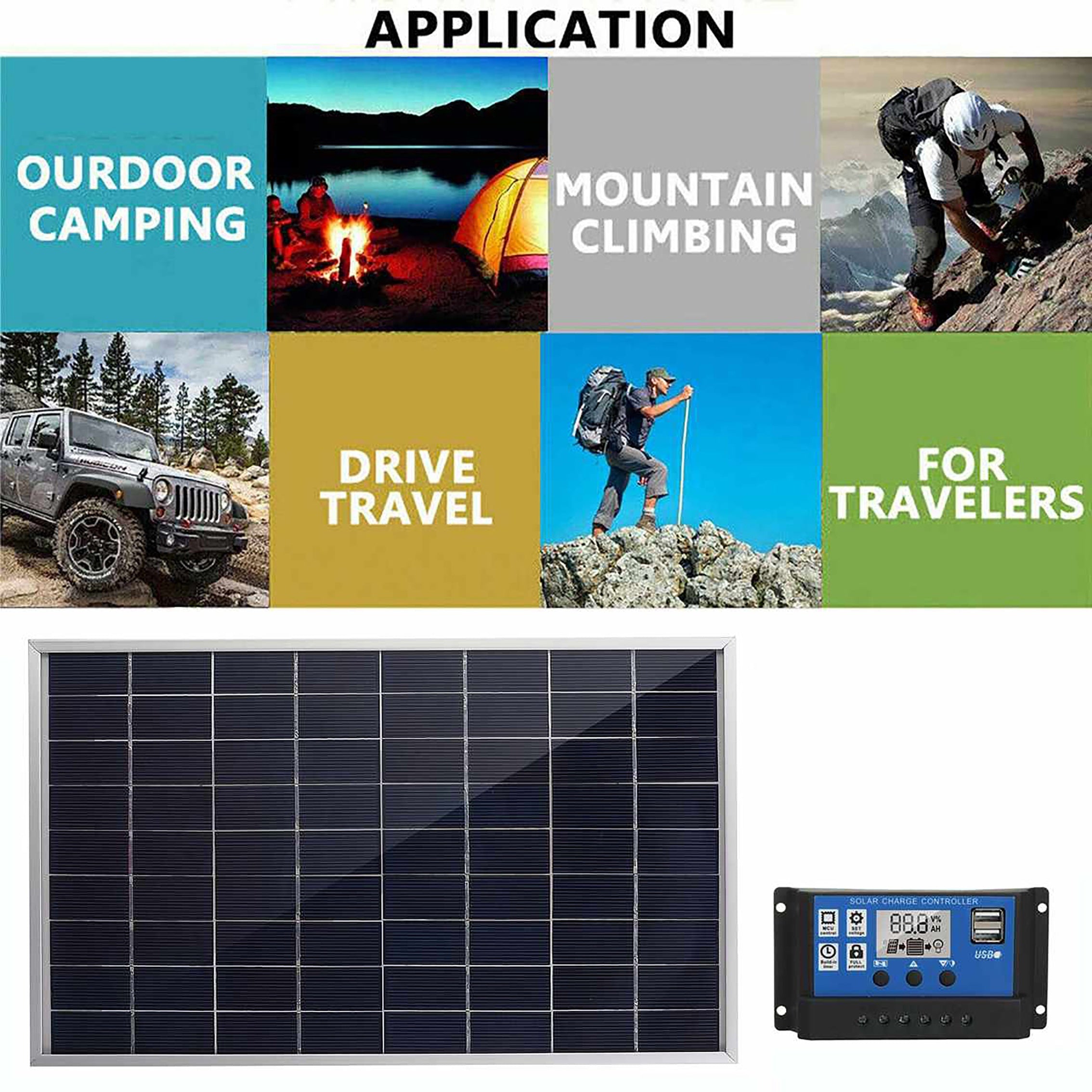 Portable Solar Power Generator with Detachable Controller for Solar Charging